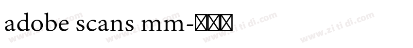 adobe scans mm字体转换